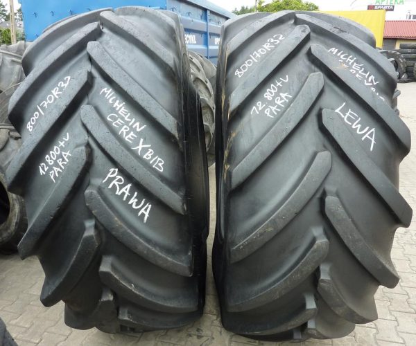 2 x Opona używana rolnicza 800/70R32 MICHELIN CEREXBIB 5900zł. W2684