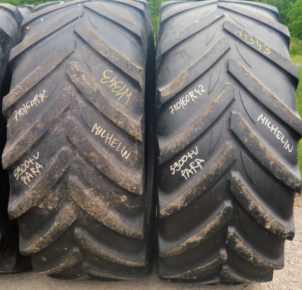 2 x Opona używana rolnicza 710/60R42 MICHELIN XEOBIB 1900zł W1343