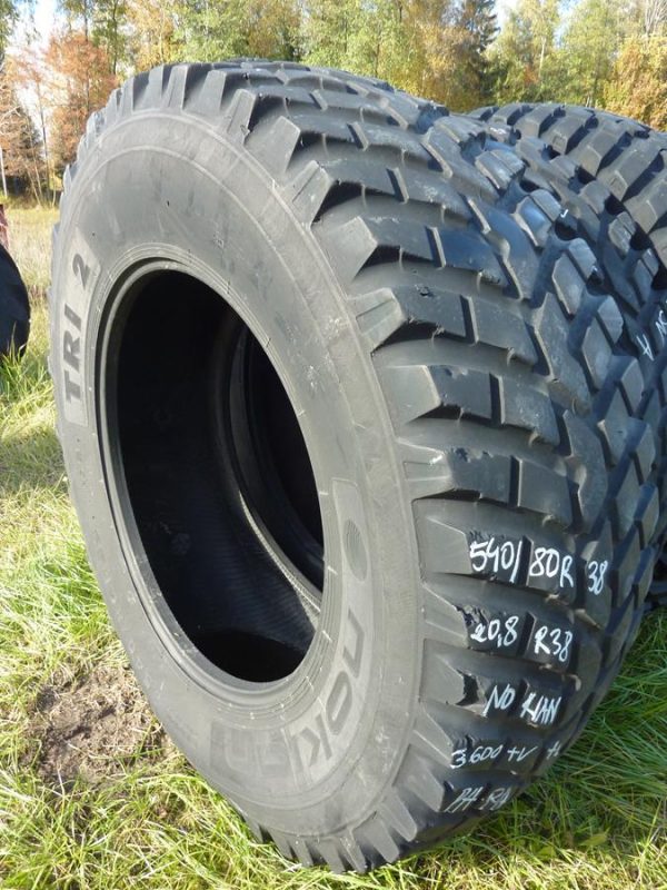 2 x Opona używana rolnicza 540/80R38 20,8R38 NOKIAN TRI 2; 1400zł W2808 - obrazek 2