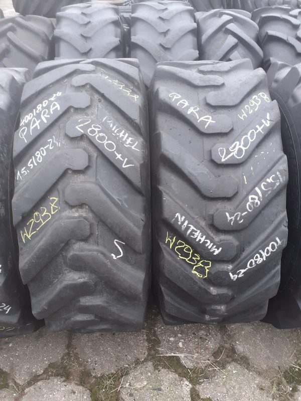 2 x Opona używana przemysłowa 400/80-24 15.5/80-24 MICHELIN POWER CL 1400zł W2938