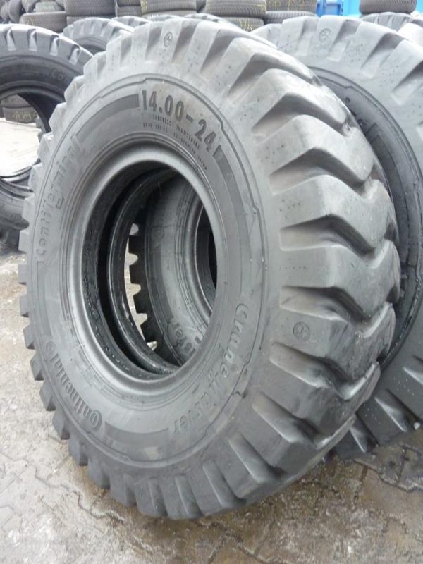 2 x Opona używana 14,00-24 28PR!!! CONTINENTAL CONTI TERMINAL CRANE MASTER 1600zł W2895 - obrazek 2