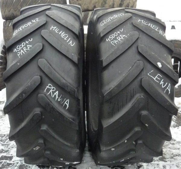 2 x Opona używana rolnicza 620/70R42 MICHELIN OMNIBIB 1600zł W2934