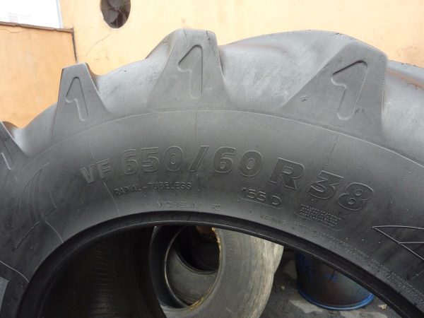 2 x Opona używana rolnicza 650/60R38 MICHELIN XEOBIB 1500zł W3253 - obrazek 3