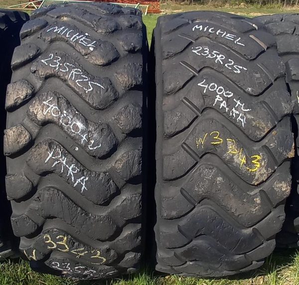 2x Opona używana przemysłowa 23.5R25 MICHELIN XHA2 1800zł W3343
