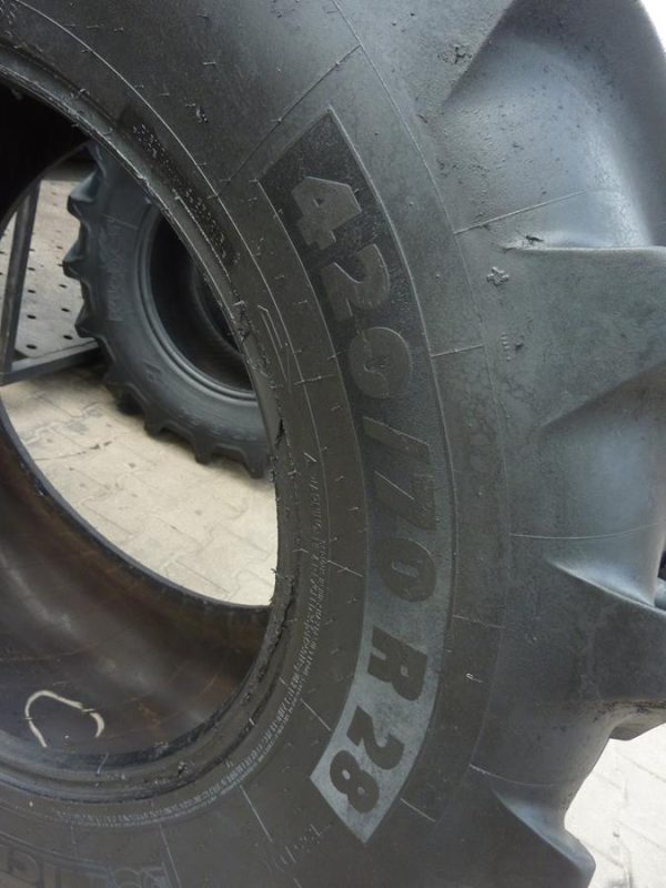 Opona używana rolnicza 420/70R28 MICHELIN OMNIBIB 2000zł W3422 - obrazek 3