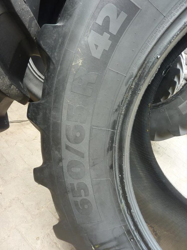 2 x Opona używana rolnicza 650/65R42 MICHELIN MULTIBIB 2200zł W3450 - obrazek 3