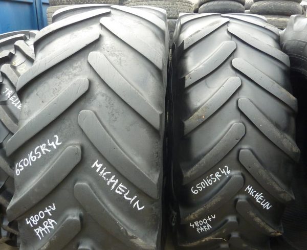 2 x Opona używana rolnicza 650/65R42 MICHELIN MULTIBIB 2200zł W3450