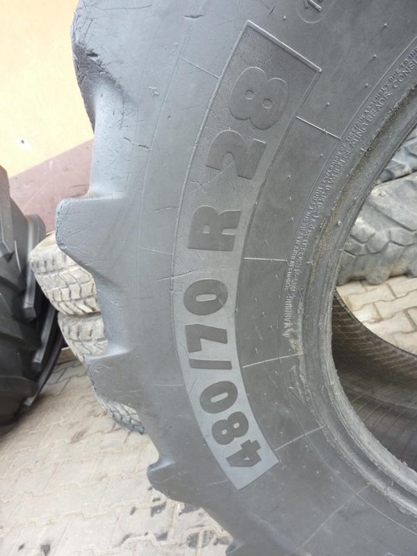2x Opona używana rolnicza 480/70R28 MICHELIN OMNIBIB 900zł W3776 - obrazek 3