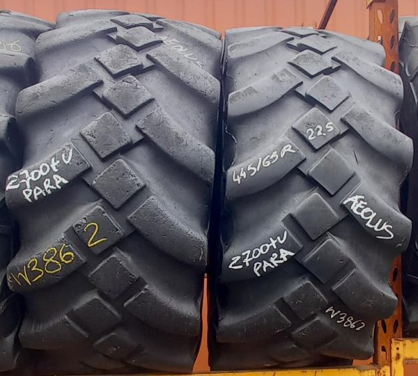 2x Opona używana przemysłowa 445/65R22.5 18R22.5 AEOLUS AGP 23; 1350zł W3862