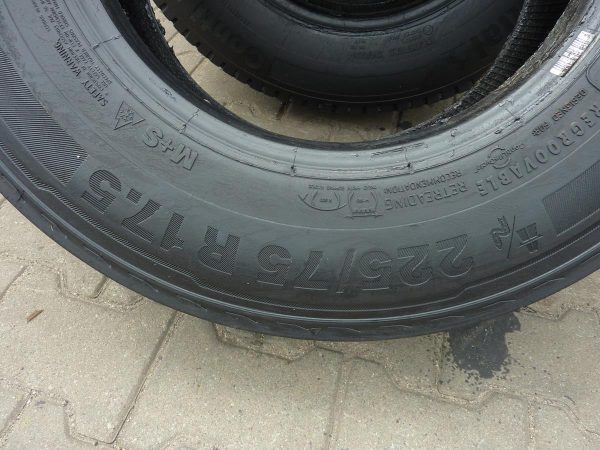 Opona używana ciężarowa 225/75R17.5 CONTINENTAL HYBRID LS3; 480zł C2312 - obrazek 3