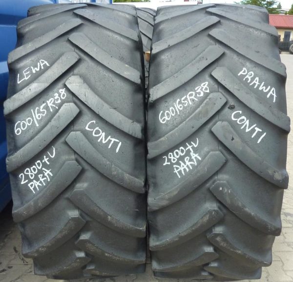 2x Opona używana rolnicza 600/65R38 CONTINENTAL CONTRACT AC65; 900zł W4002