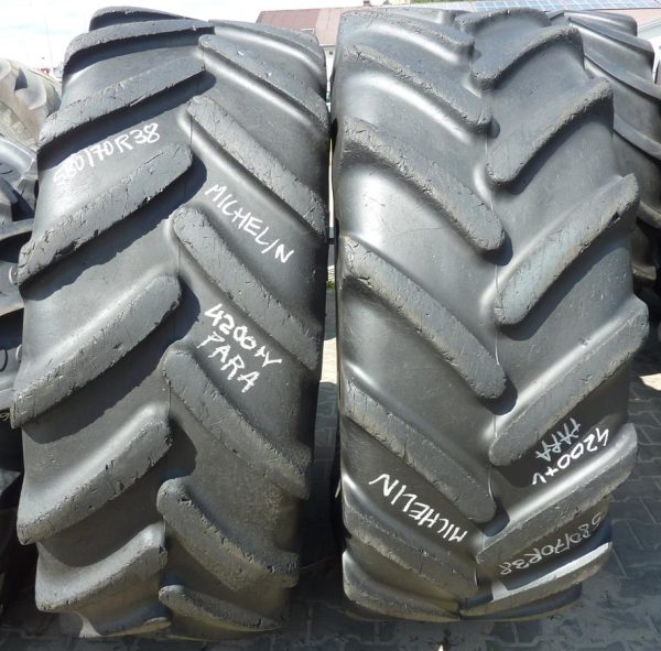 2x Opona używana rolnicza 580/70R38 MICHELIN OMNIBIB 1800zł W4036