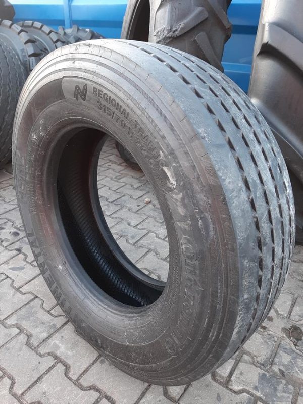 Opona używana ciężarowa 315/70R22.5 CONTINENTAL HSR2 600zł C2376 - obrazek 9