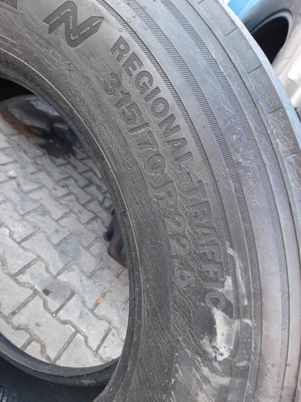 Opona używana ciężarowa 315/70R22.5 CONTINENTAL HSR2 600zł C2376 - obrazek 10