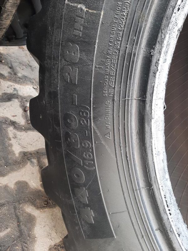 Opona używana 440/80-28 16.9-28 MICHELIN POWER CL 600zł W4256 - obrazek 3