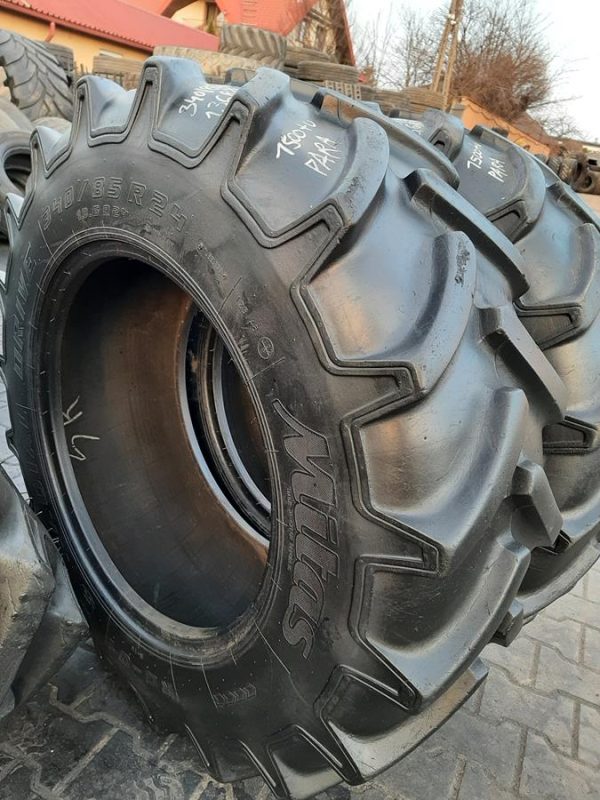 2x Opona używana rolnicza 340/85R24 13.6R24 MITAS RD-01; 750zł W4305 - obrazek 13