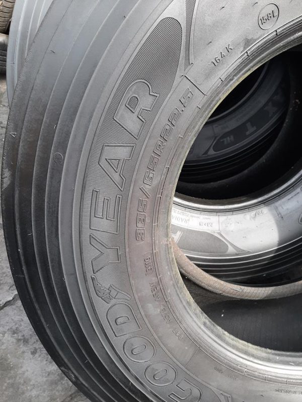 4x Opona używana ciężarowa 385/65R22.5 GOODYEAR FUELMAX T HL 300zł C2493 - obrazek 13