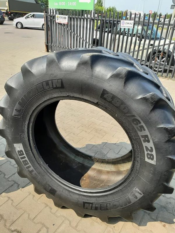 Opona używana rolnicza 480/65R28 MICHELIN MULTIBIB 600zł W4463 - obrazek 2