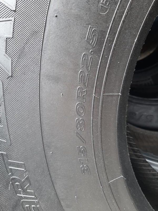Opona używana ciężarowa 315/80R22.5 HANKOOK SMART AH51; 750zł C2526 - obrazek 3