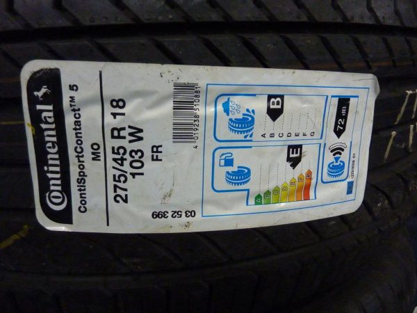 4x Opona nieużywana letnia 275/45R18 CONTINENTAL SPORTCONTACT A2774