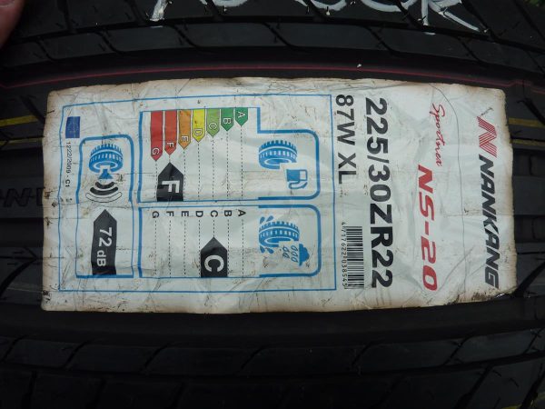 4x Opona nieużywana letnia 225/30R22 NANKANG NS-20 A3456