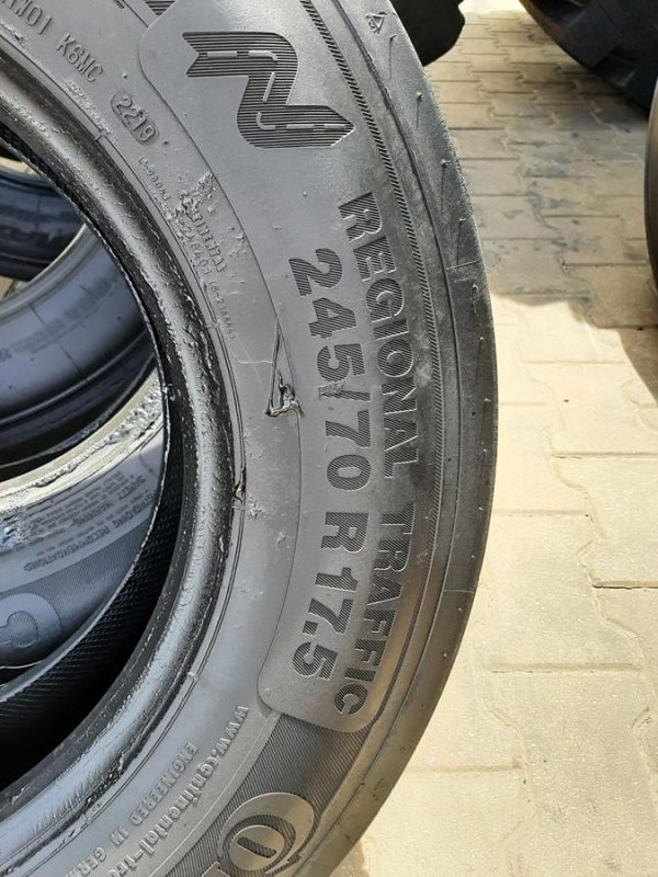 2x Opona używana ciężarowa 245/70R17.5 CONTINENTAL HTR2 300zł C2537 - obrazek 3