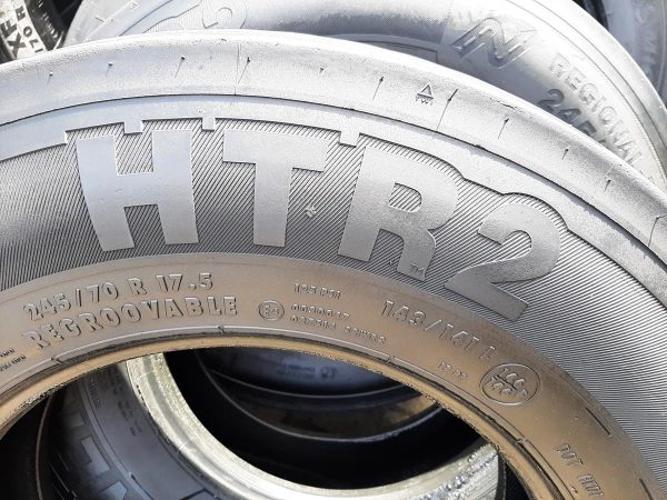 2x Opona używana ciężarowa 245/70R17.5 CONTINENTAL HTR2 300zł C2537 - obrazek 10