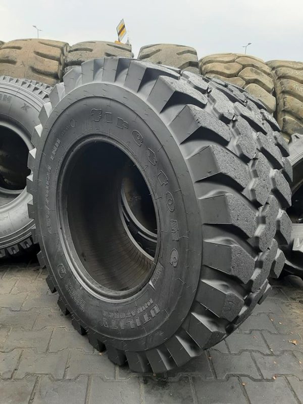 2x Opona używana przemysłowa 460/70R24 FIRESTONE UTILITY DURAFORCE 1000zł W4534 - obrazek 2