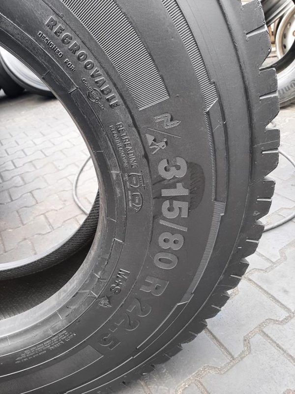 Opona używana ciężarowa 315/80R22.5 CONTINENTAL CONTI CROSS TRAC HT3; 300zł C2560 - obrazek 3