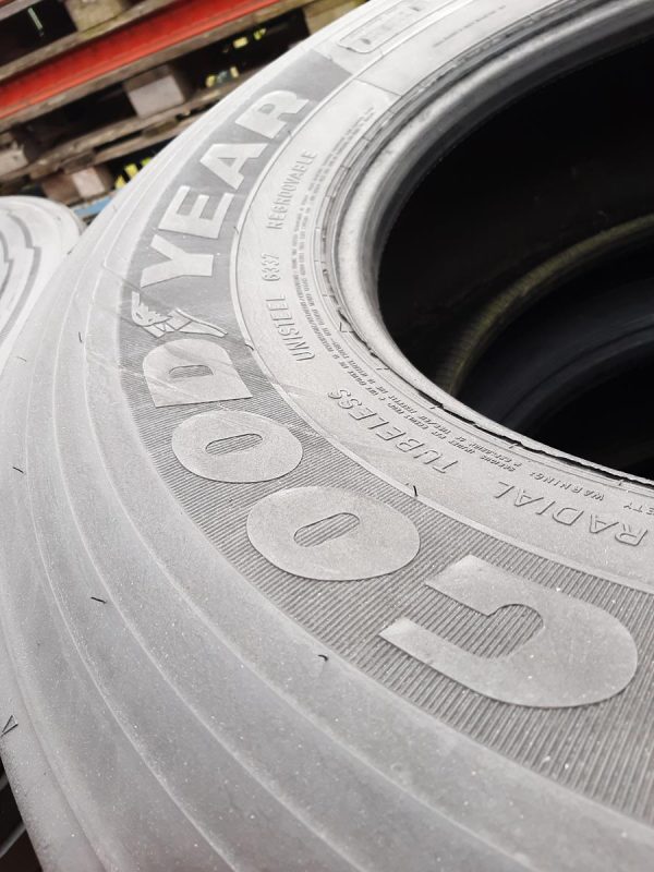 2x Opona używana ciężarowa 385/65R22.5 GOODYEAR MARATHON LHT II 250zł C2566 - obrazek 2