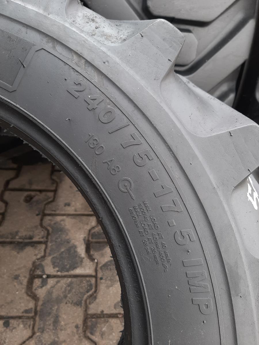 2x Opona używana rolnicza 240/75-17.5 VREDESTEIN KOCKERLING FACTOR-V 250zł W4652 - obrazek 9